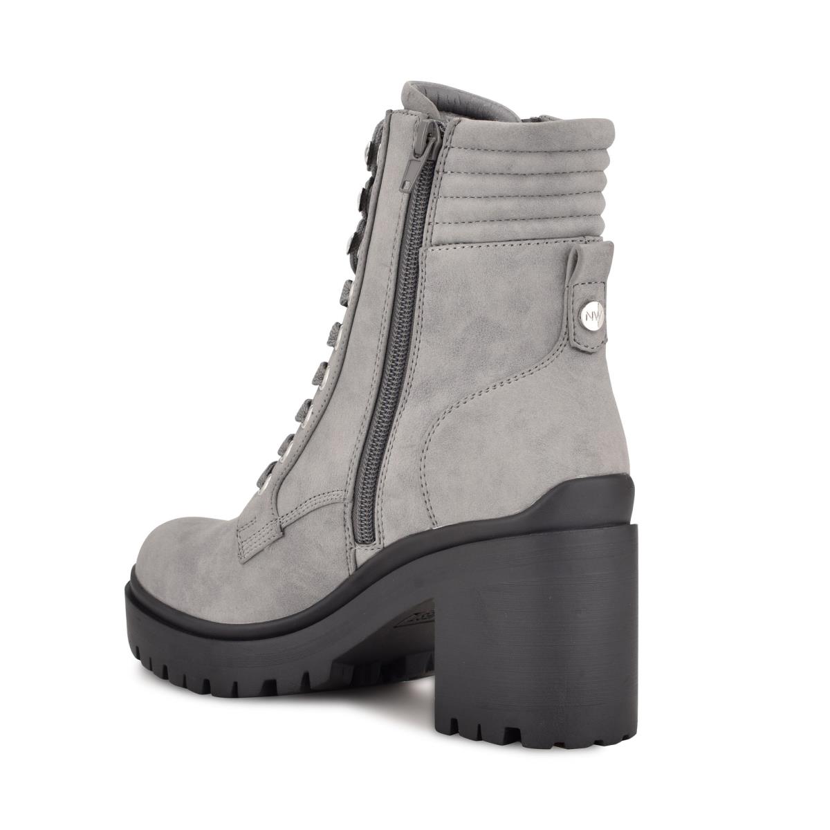 Grey Women's Nine West Quiz Heeled Booties | ROVI15036