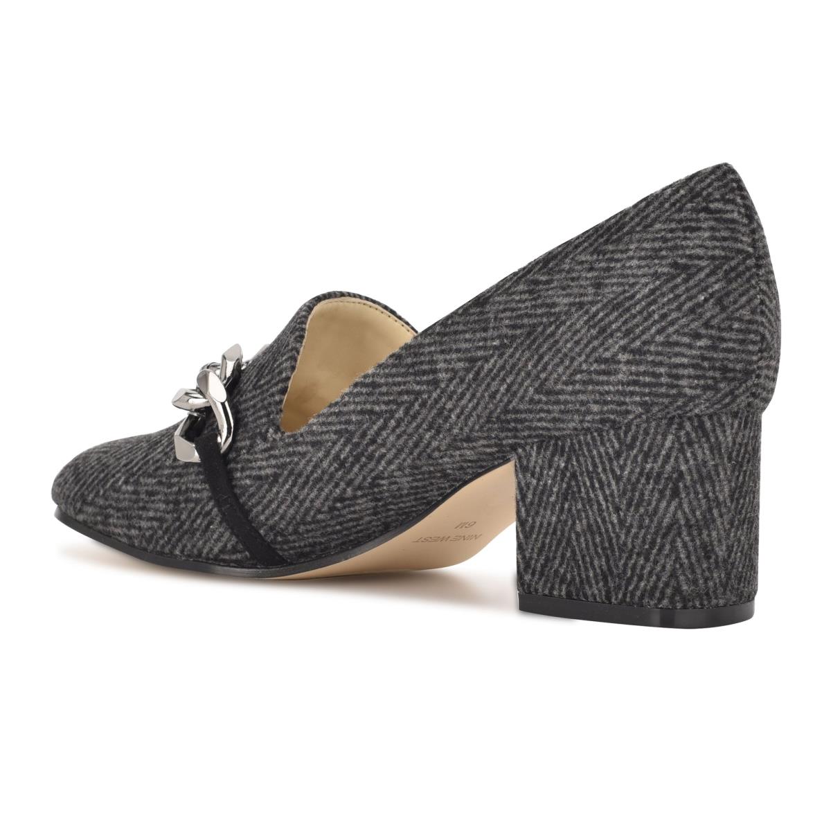 Grey Women's Nine West Remal Heeled Loafers | DLQX35896