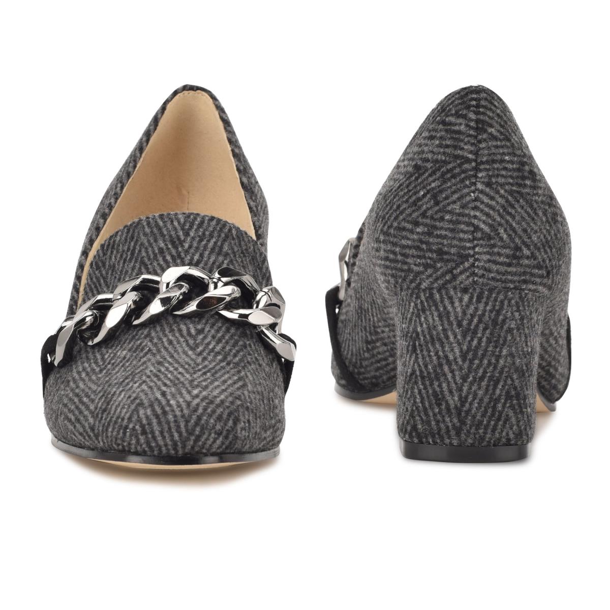 Grey Women's Nine West Remal Heeled Loafers | DLQX35896