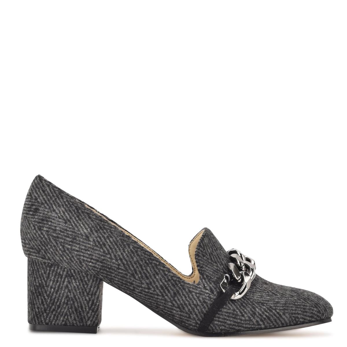 Grey Women\'s Nine West Remal Heeled Loafers | DLQX35896