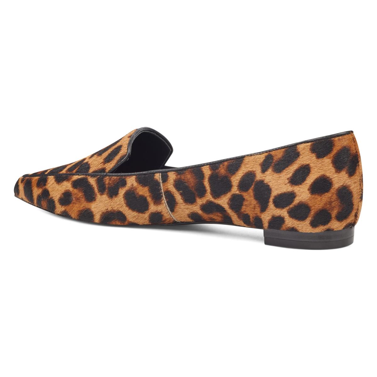 Leopard Women's Nine West Abay Smoking Flats | KGBY52387