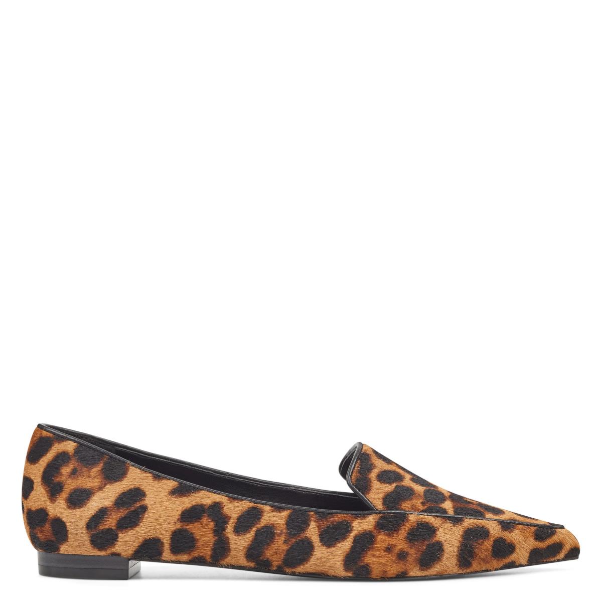 Leopard Women\'s Nine West Abay Smoking Flats | KGBY52387