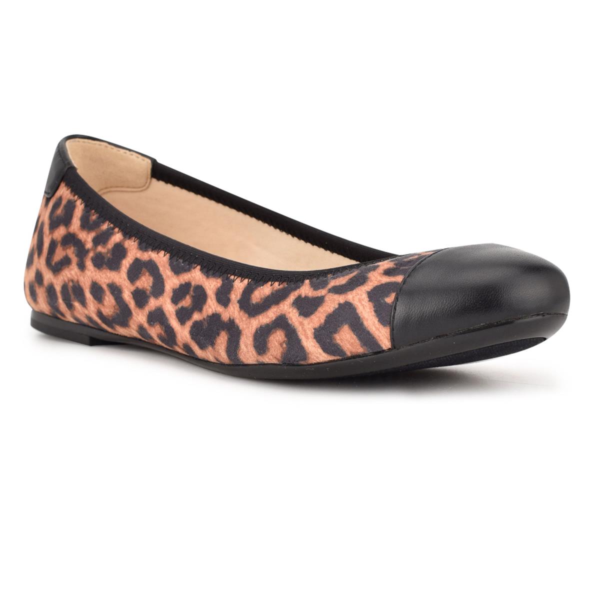 Leopard Women's Nine West Capted Ballet Ballet Flats | GUDH13027