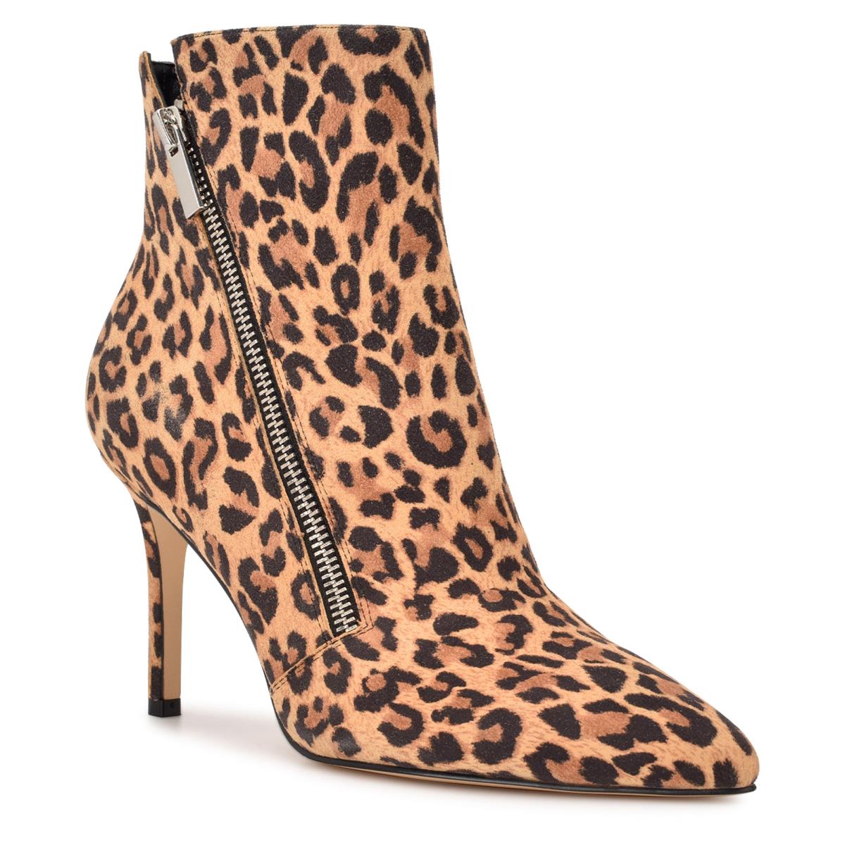 Leopard Women's Nine West Fast Dress Booties | IJHP69482