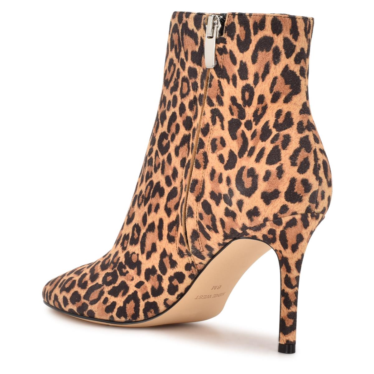 Leopard Women's Nine West Fast Dress Booties | IJHP69482