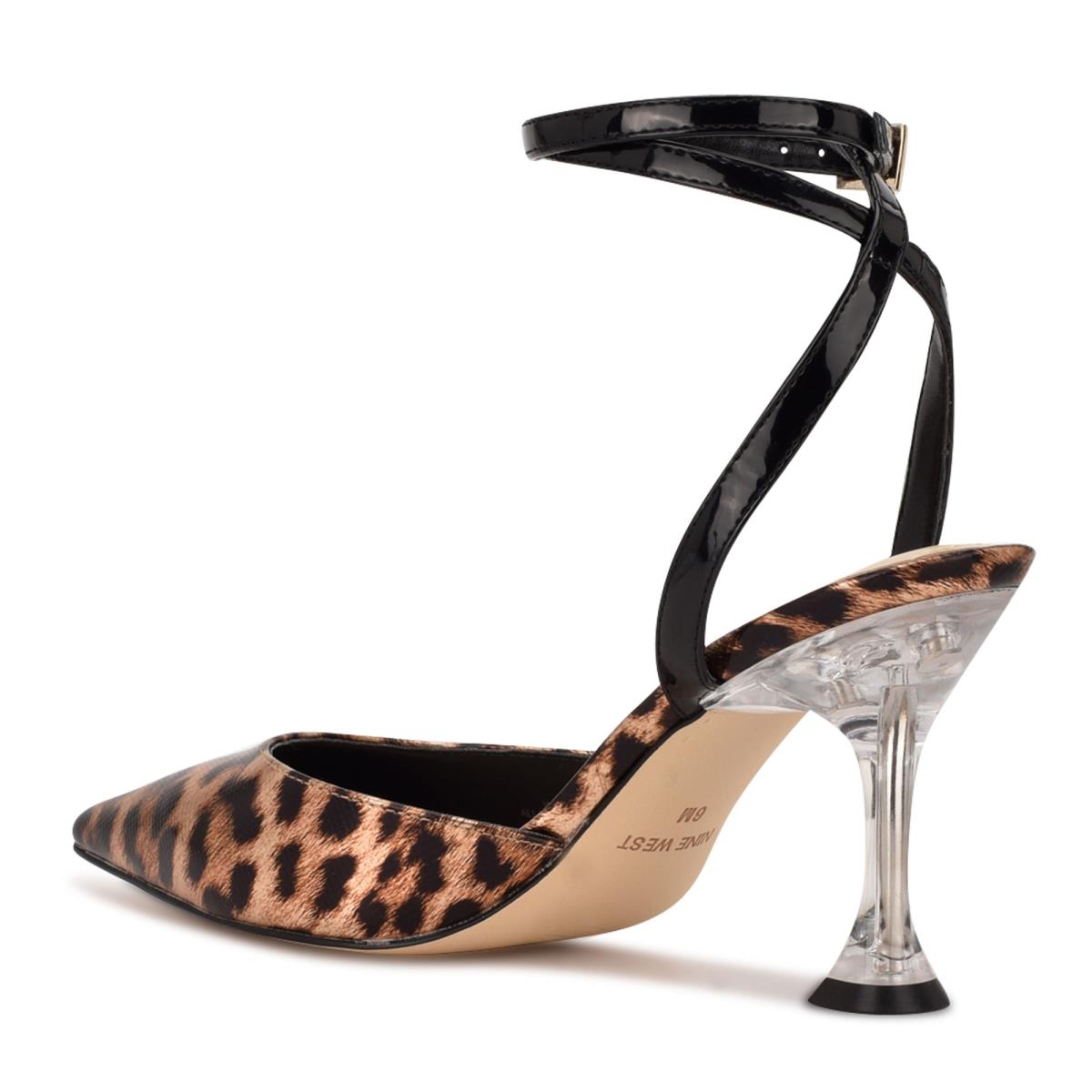 Leopard Women's Nine West Harlowe Ankle Strap Pumps | RWTM13785