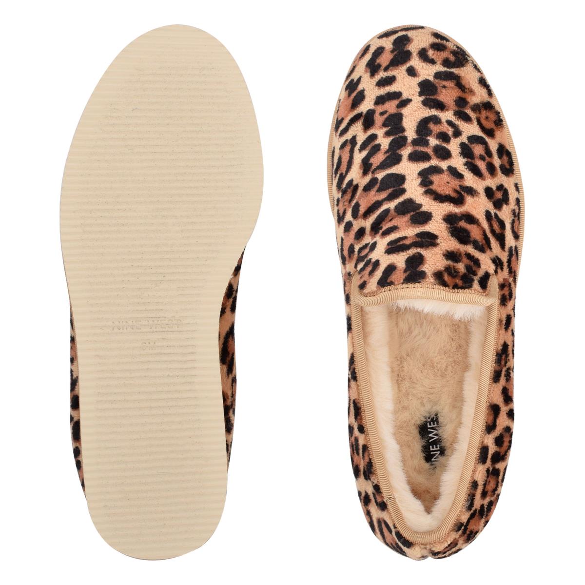 Leopard Women's Nine West Laze Cozy Slip On Ballet Flats | ZGKW45908