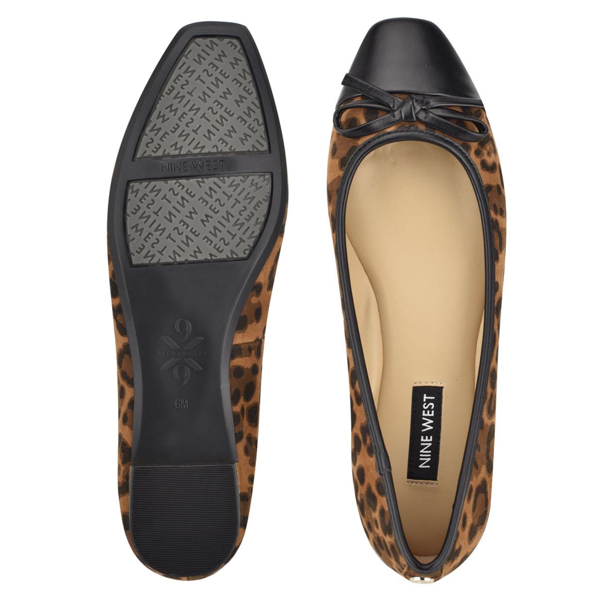 Leopard Women's Nine West Olly 9x9 Ballet Ballet Flats | IXDK82796