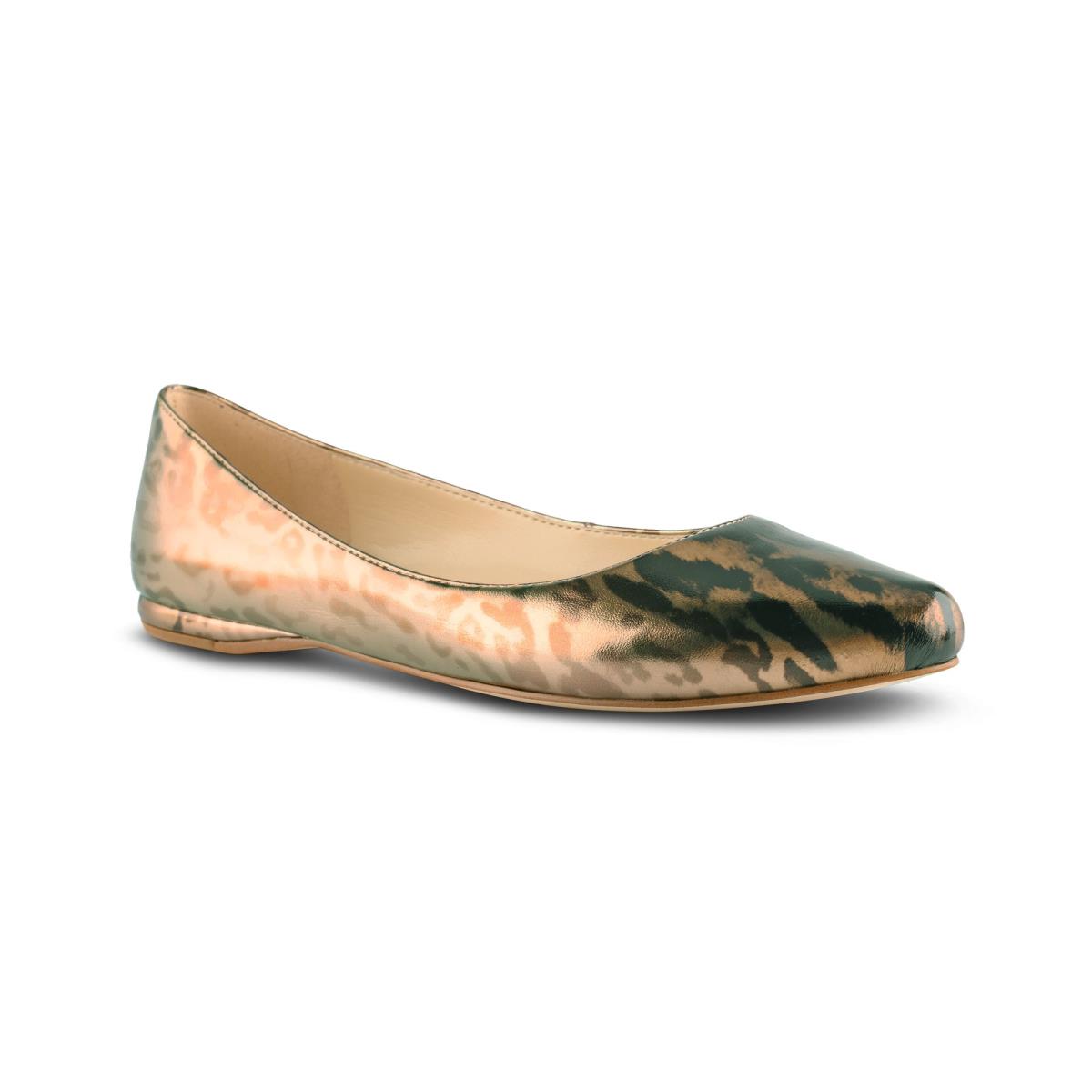 Leopard Women's Nine West Speakup Almond Toe Ballet Flats | DUFE57380