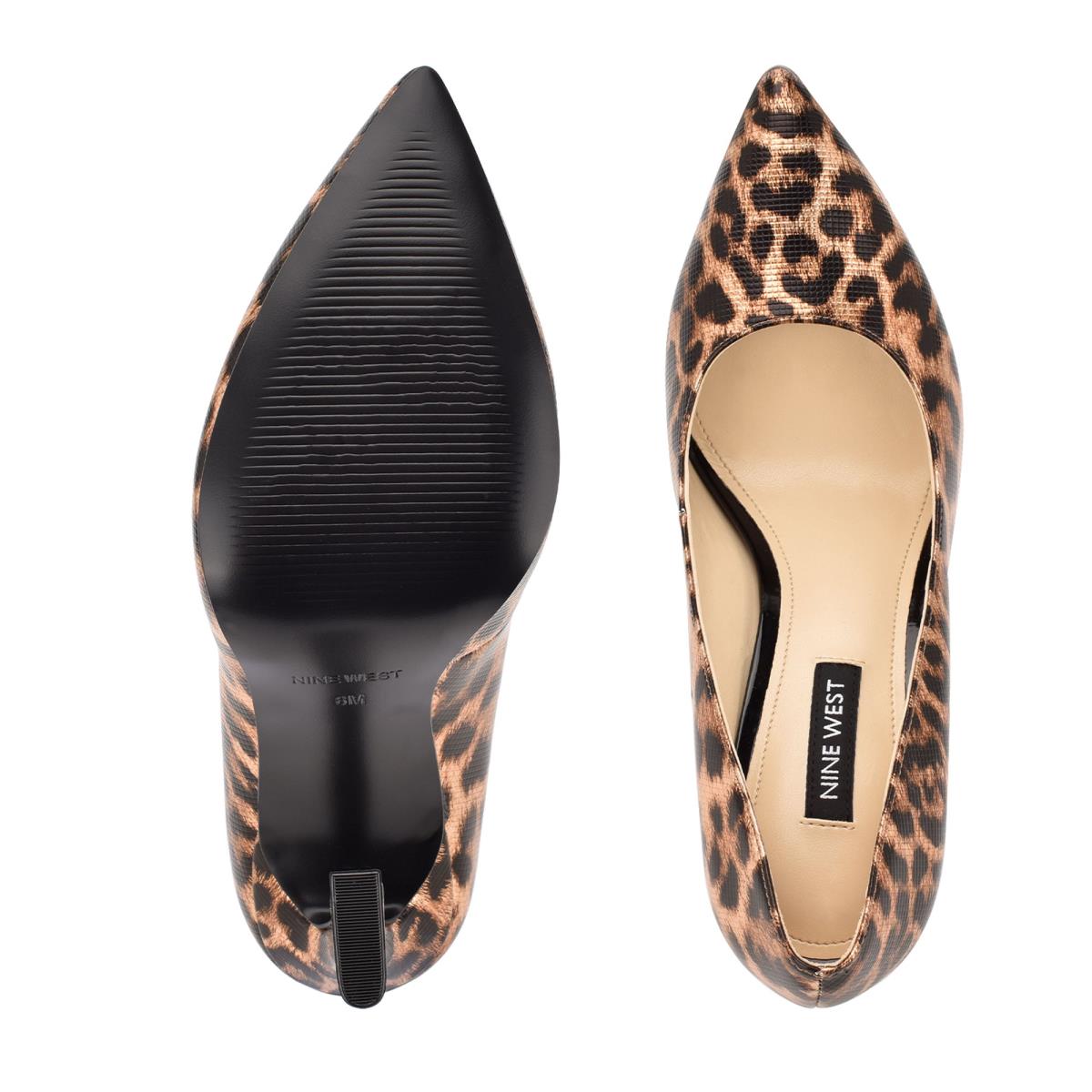 Leopard Women's Nine West Trendz Pointy Toe Pumps | UXAO75304