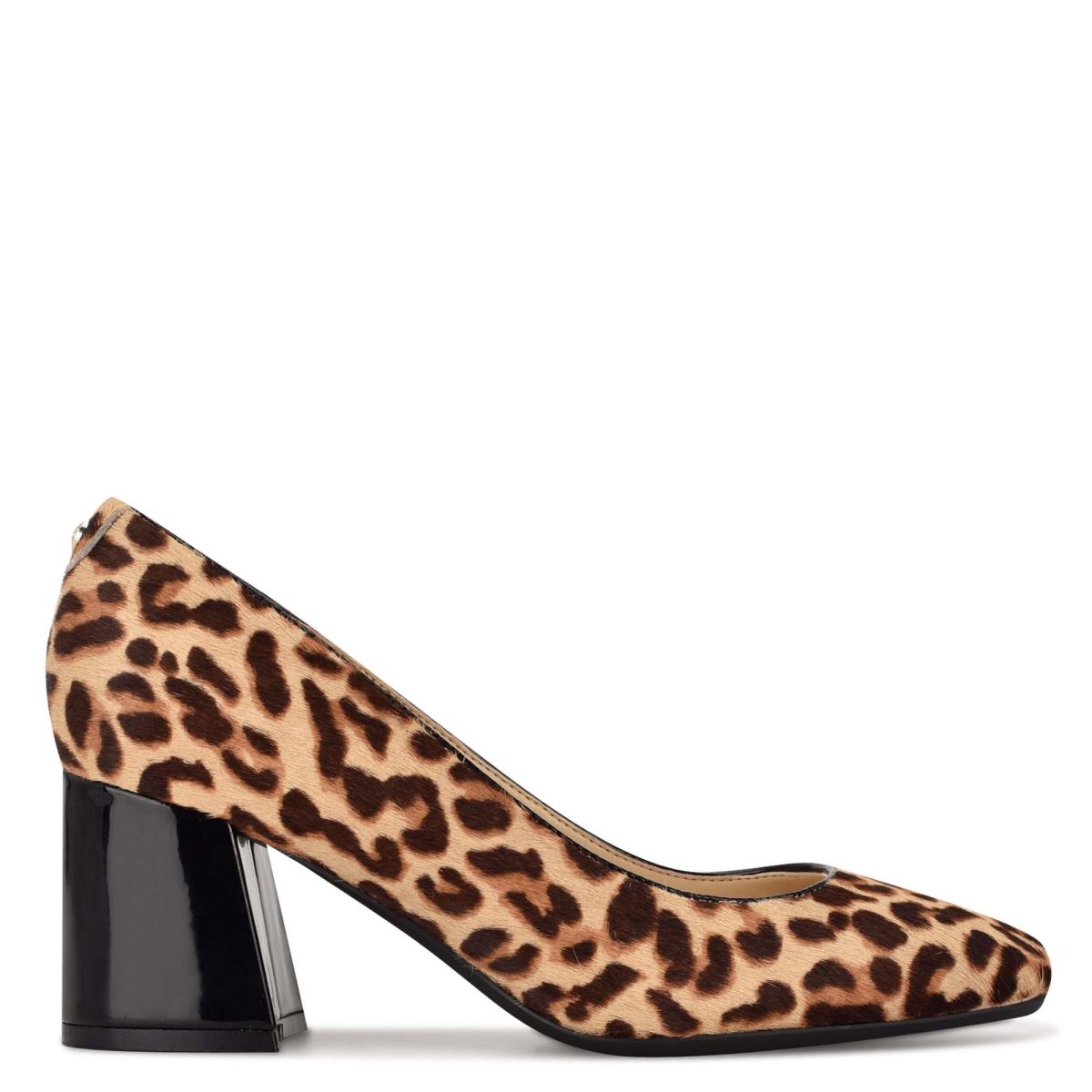 Leopard Women\'s Nine West Vibe 9x9 Block Heel Pumps | OXYT43950