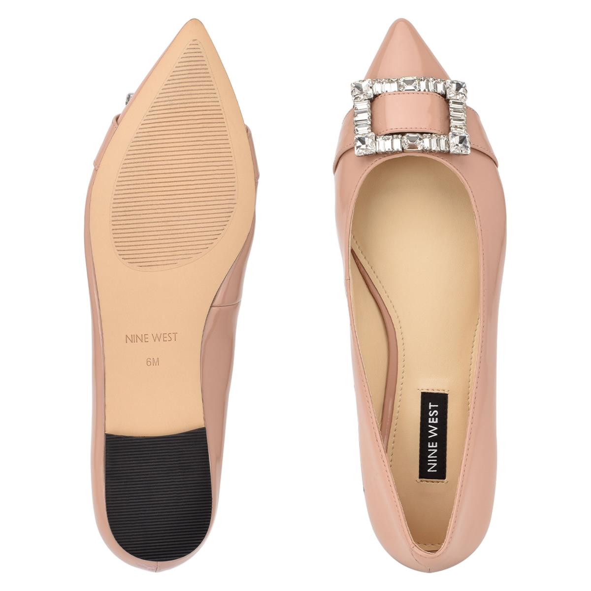 Light Beige Women's Nine West Behold Dress Ballet Flats | WNZI93148