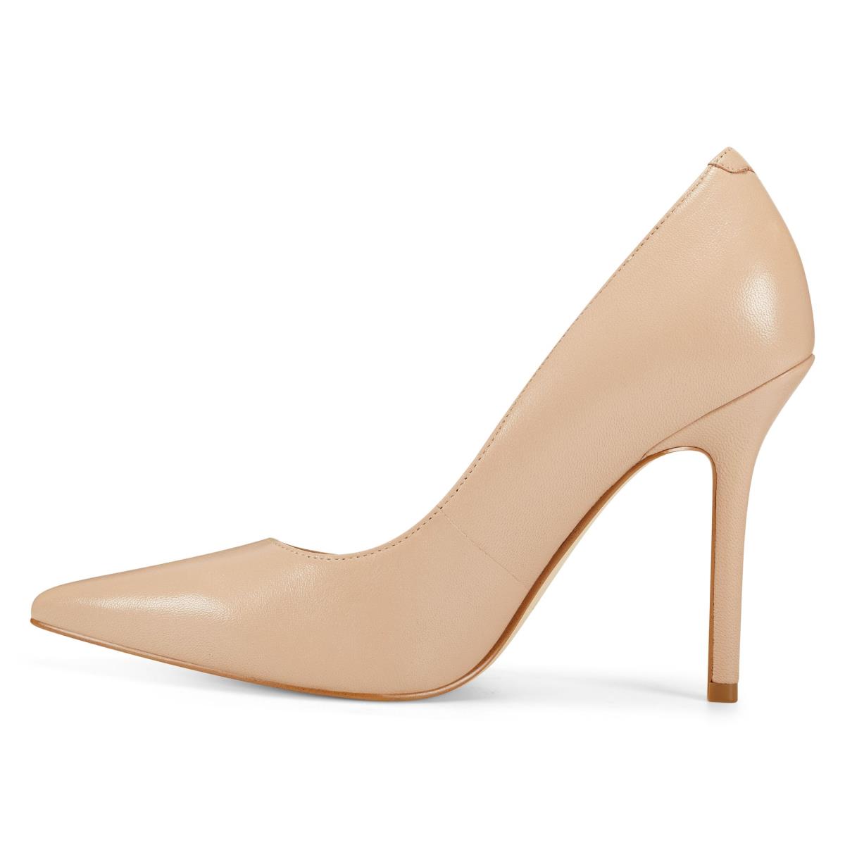 Light Beige Women's Nine West Bliss Pointy Toe Pumps | IQFH52947