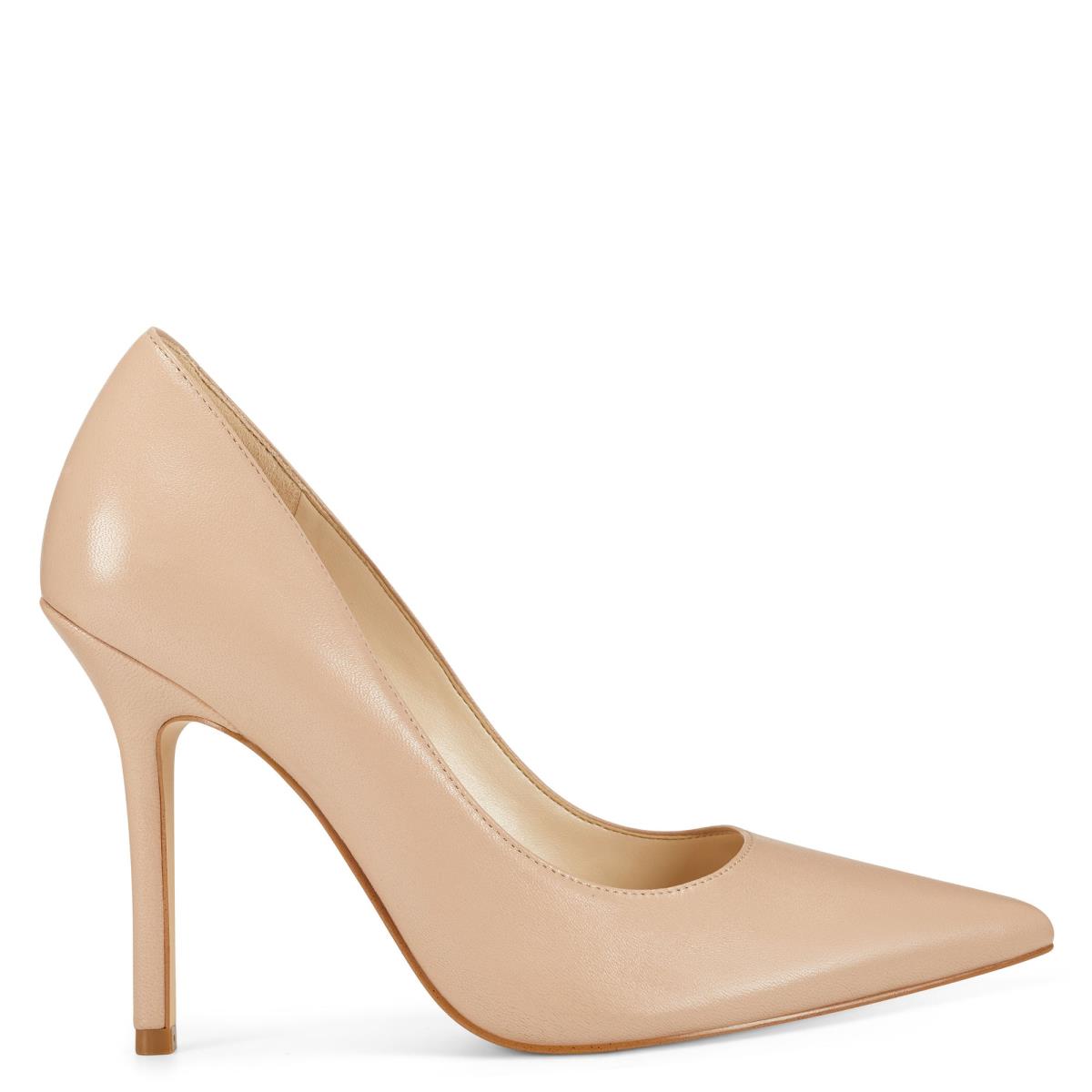 Light Beige Women\'s Nine West Bliss Pointy Toe Pumps | IQFH52947