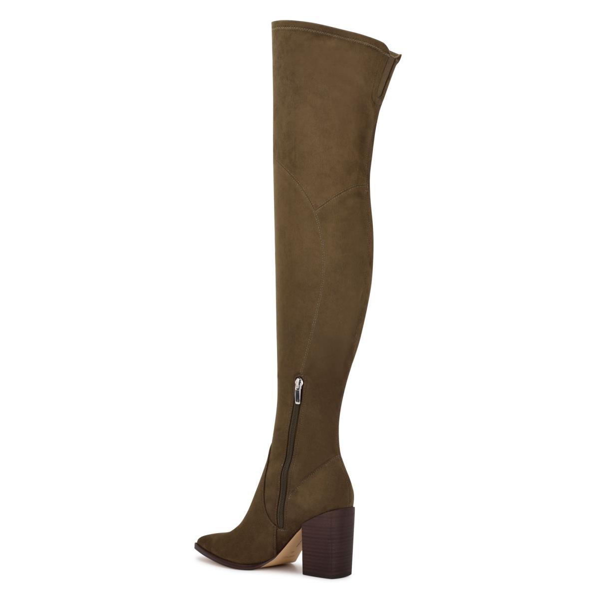 Light Brown Women's Nine West Barret Over The Knee Heeled Boots | LUVQ82467