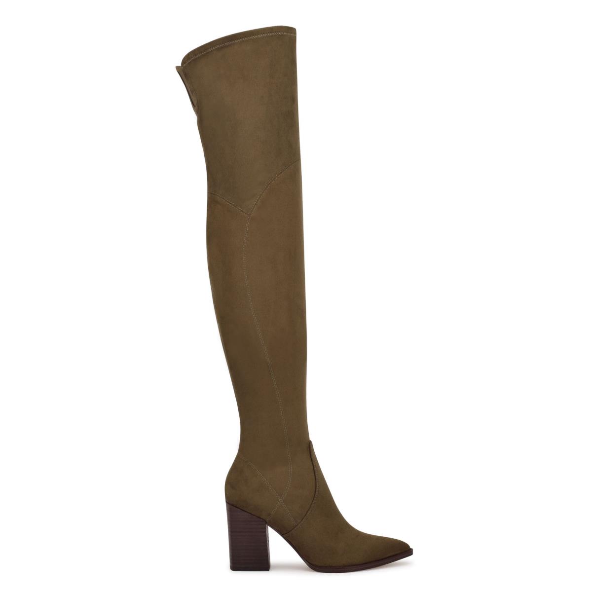 Light Brown Women\'s Nine West Barret Over The Knee Heeled Boots | LUVQ82467