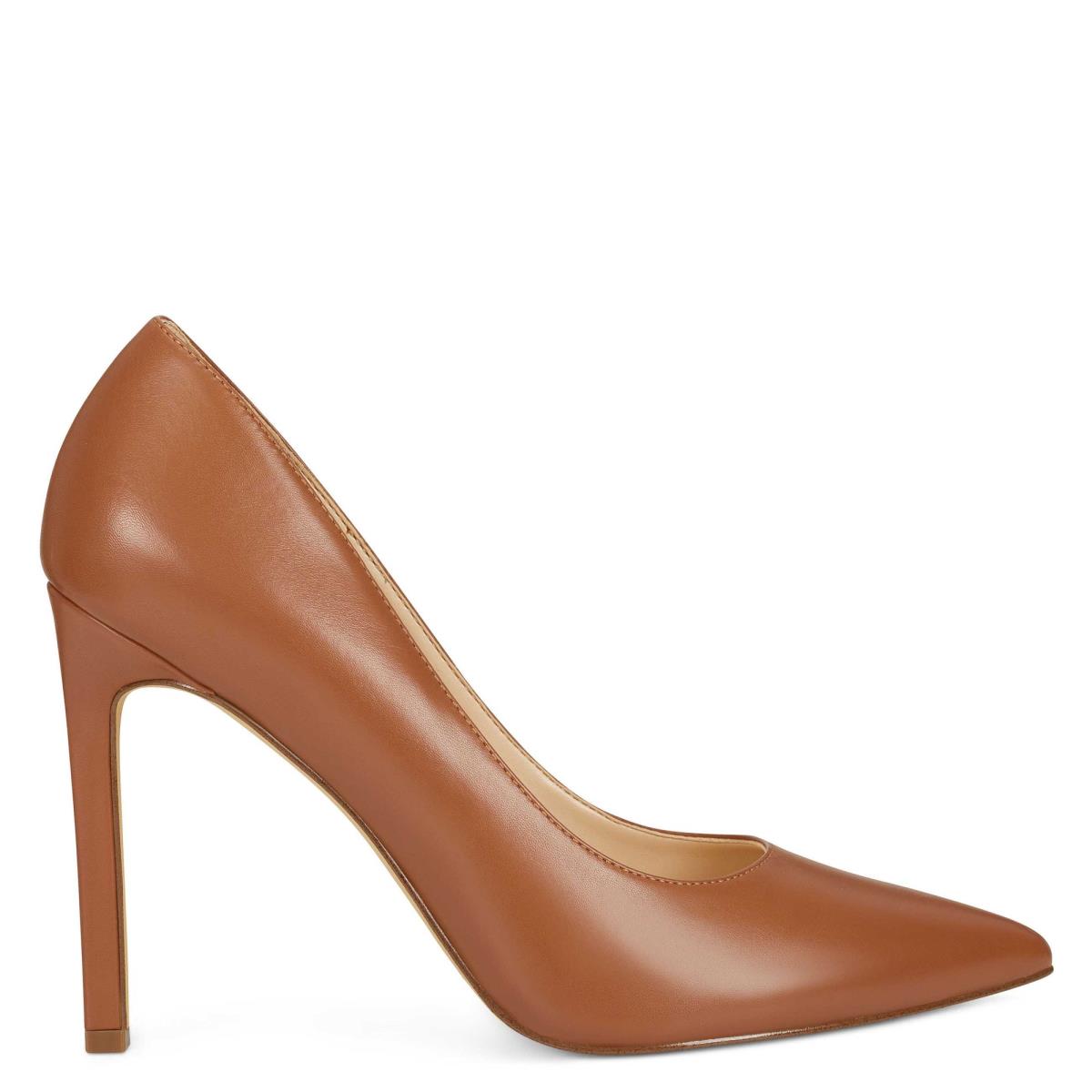 Light Brown Women\'s Nine West Tatiana Pointy Toe Pumps | WHLP51402