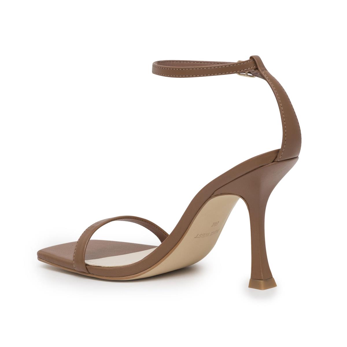 Light Brown Women's Nine West Yess Ankle Strap Sandals | QFTL01546