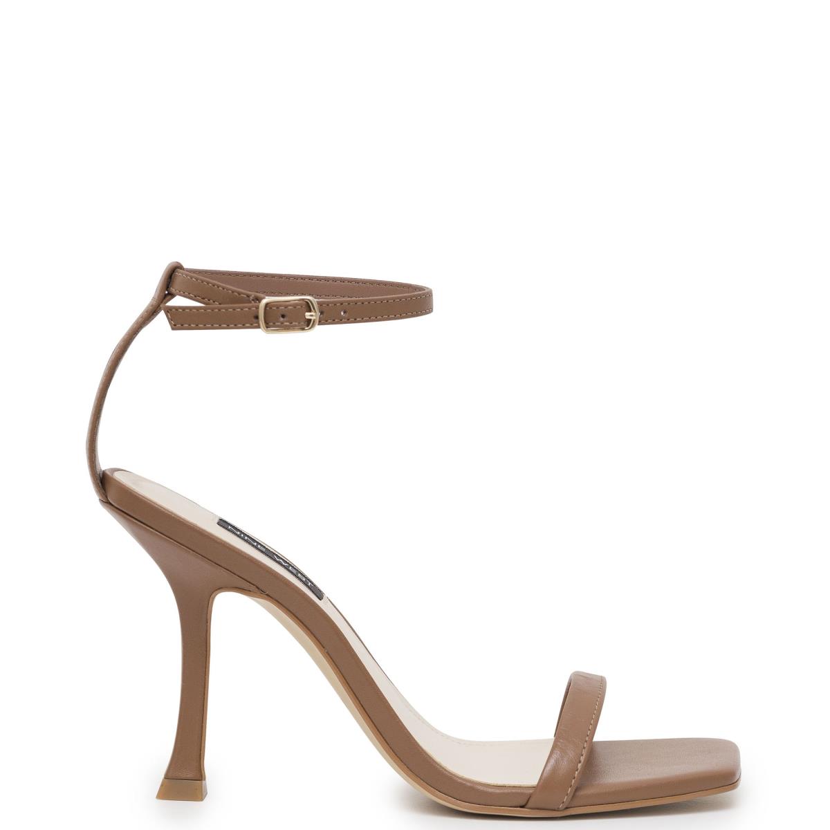 Light Brown Women\'s Nine West Yess Ankle Strap Sandals | QFTL01546