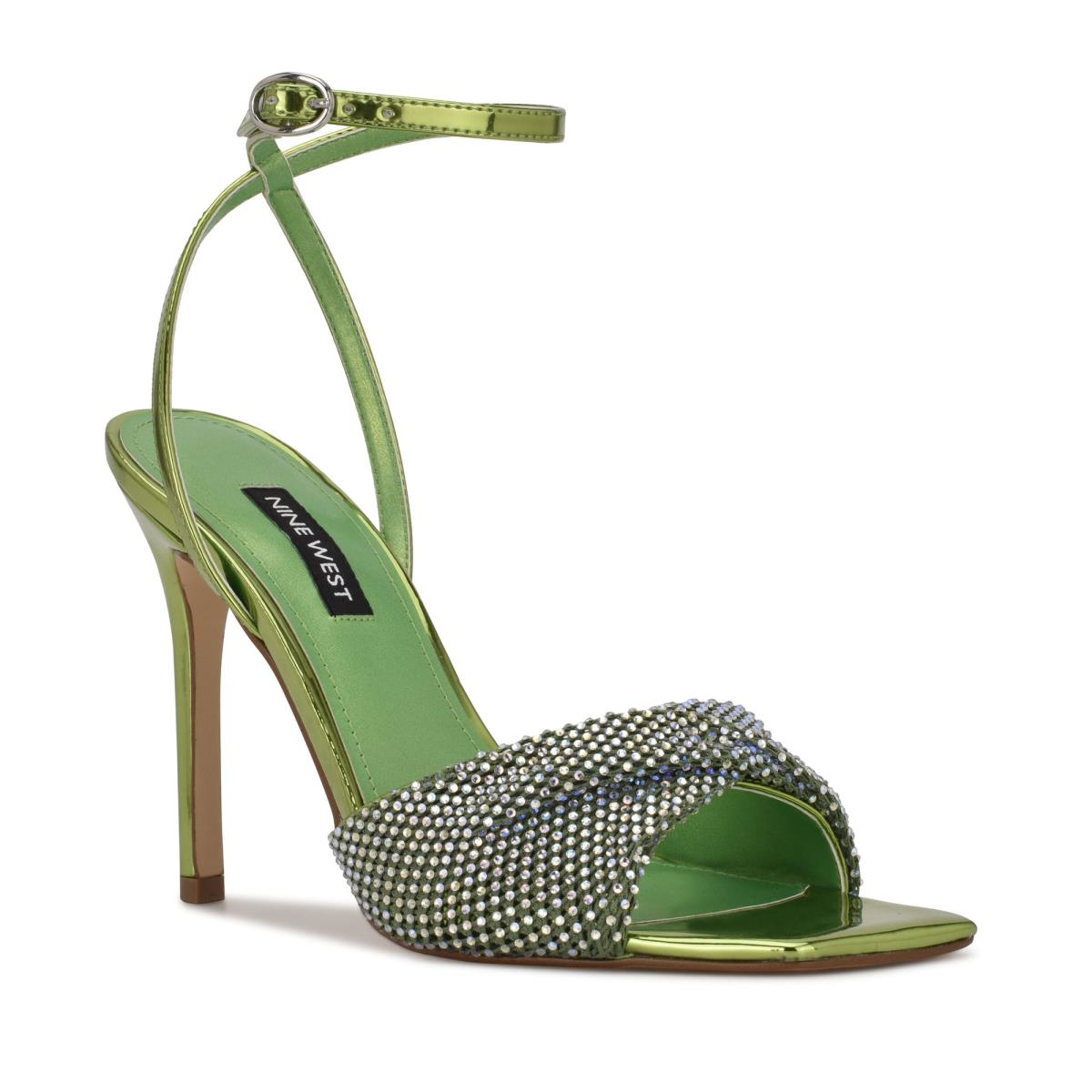 Light Green Women's Nine West Twinkle Heeled Dress Sandals | MEZF84079