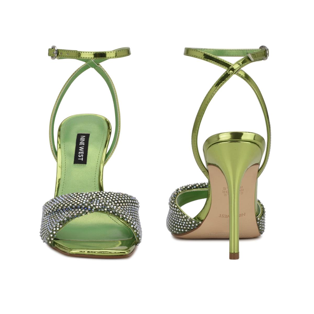 Light Green Women's Nine West Twinkle Heeled Dress Sandals | MEZF84079