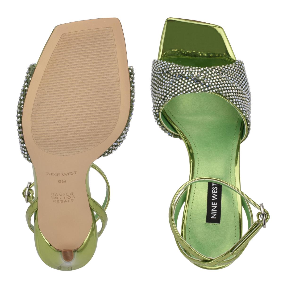 Light Green Women's Nine West Twinkle Heeled Dress Sandals | MEZF84079