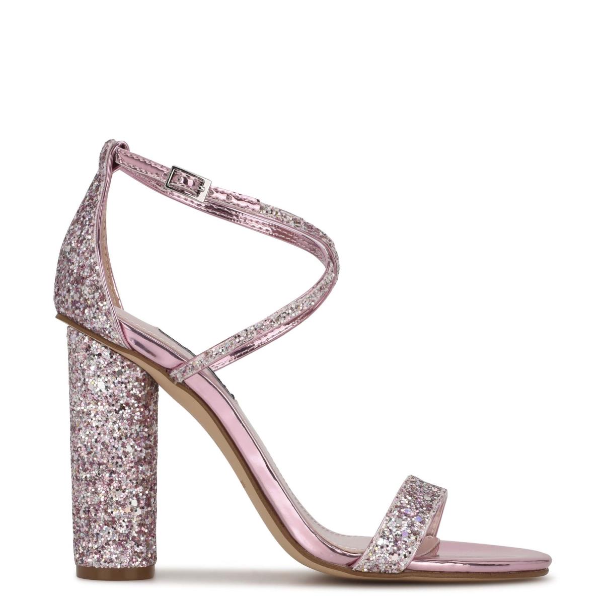 Light Pink Women\'s Nine West Celebra Heels Sandals | GYXK64517