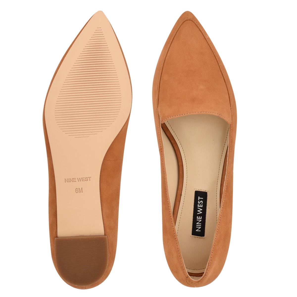 Mustard Women's Nine West Abay Smoking Flats | XMRG34658