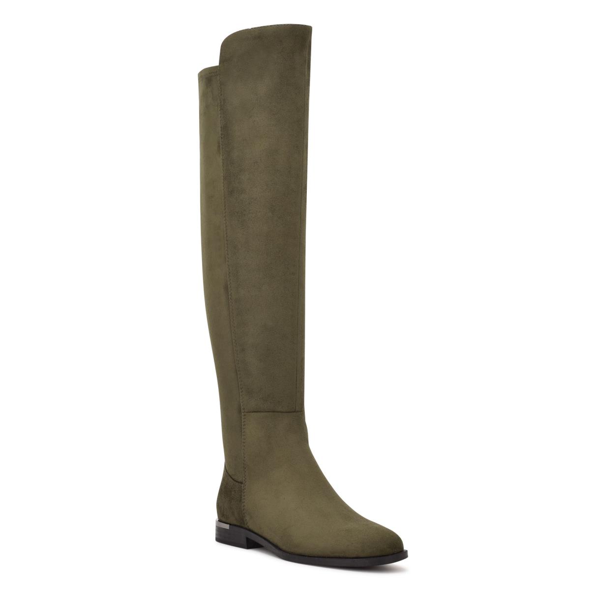 Olive Women's Nine West Allair Over the Knee Boots | QYSG92587