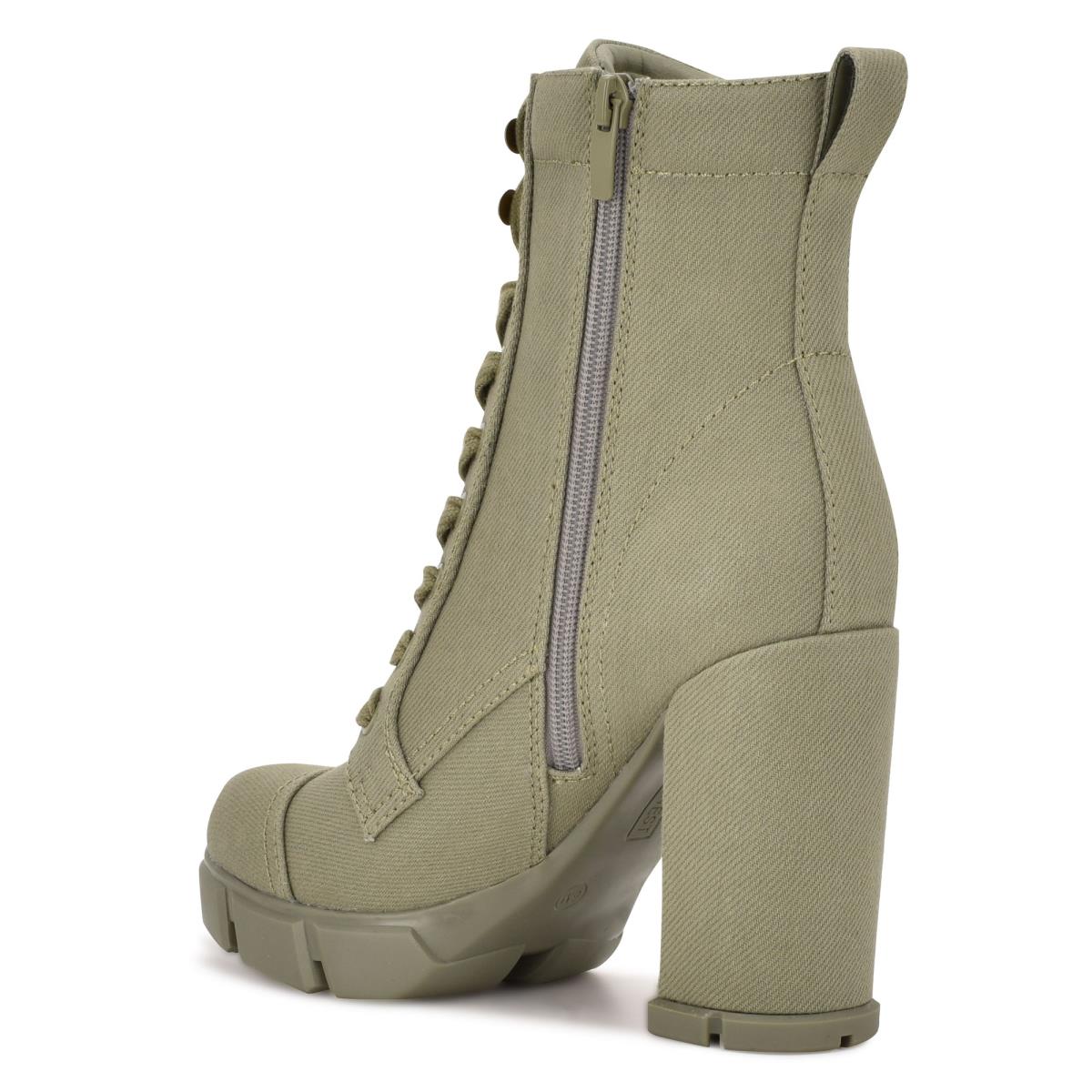 Olive Women's Nine West Vega Heeled Booties | SUWF32685