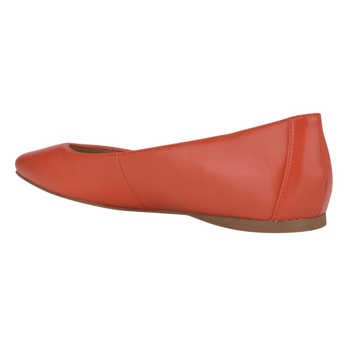 Orange Women's Nine West Alena Square-Toe Ballet Flats | JKBD20153