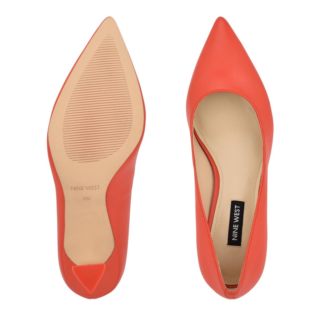 Orange Women's Nine West Workin Pointy Toe Pumps | DCNE15360