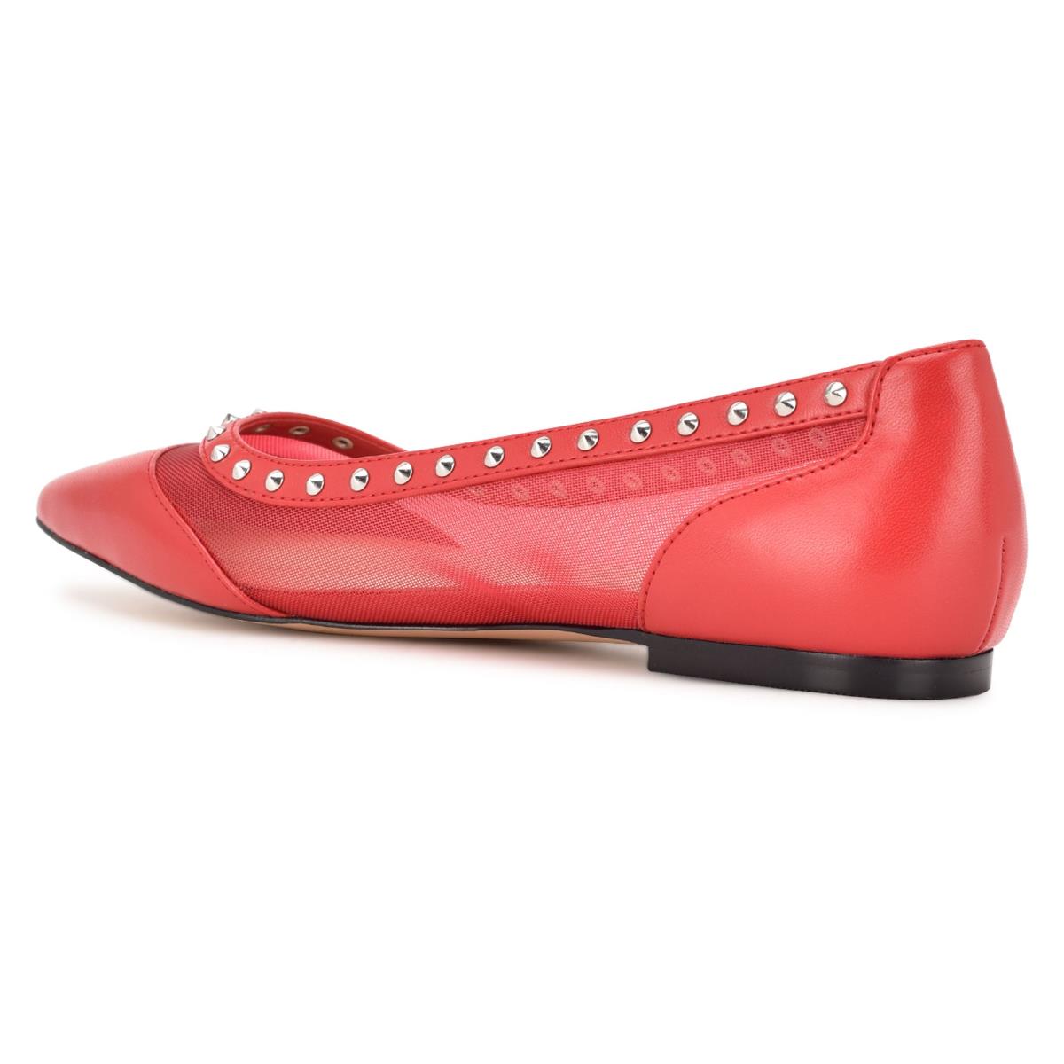 Pink Women's Nine West Bizzie Pointy Toe Ballet Flats | ESON90486