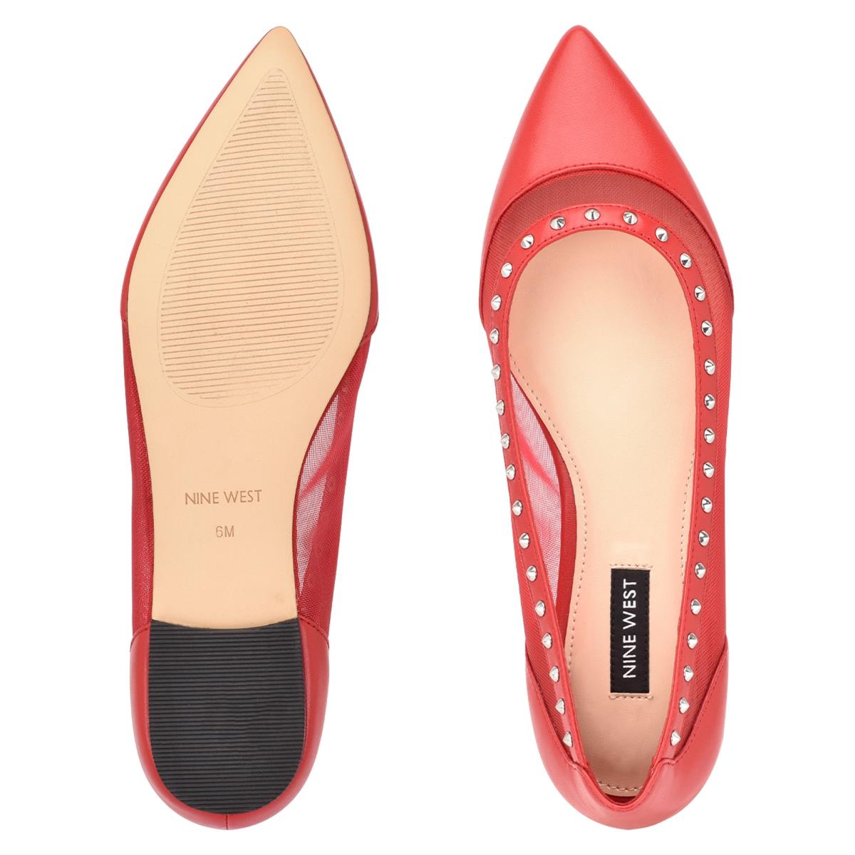 Pink Women's Nine West Bizzie Pointy Toe Ballet Flats | ESON90486