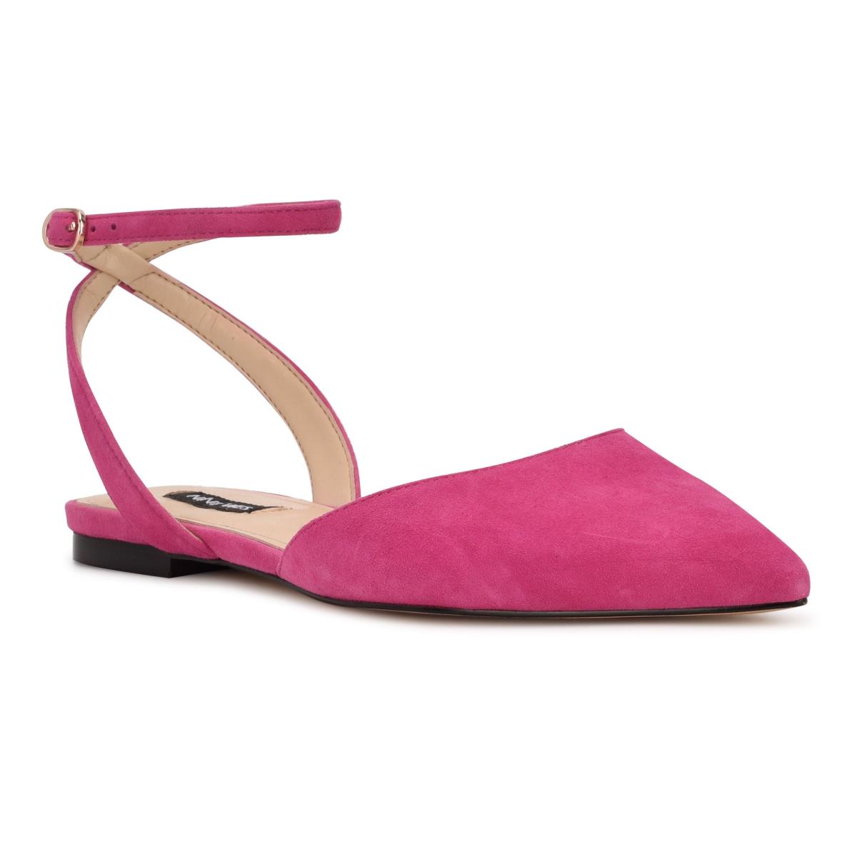 Pink Women's Nine West Briy Pointy Toe Ballet Flats | JBOL84319