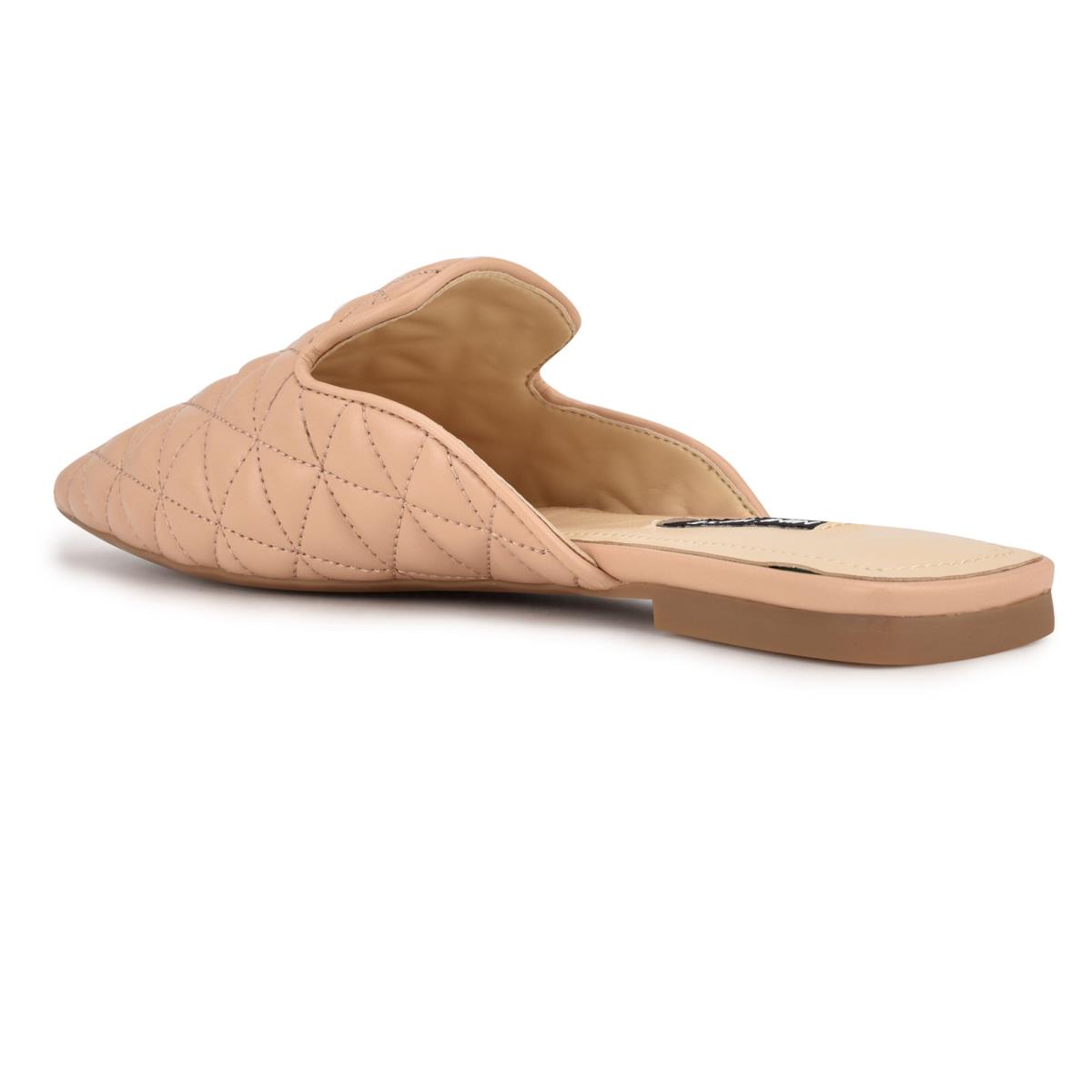 Pink Women's Nine West Diamond Flat Mules | BHFV73980