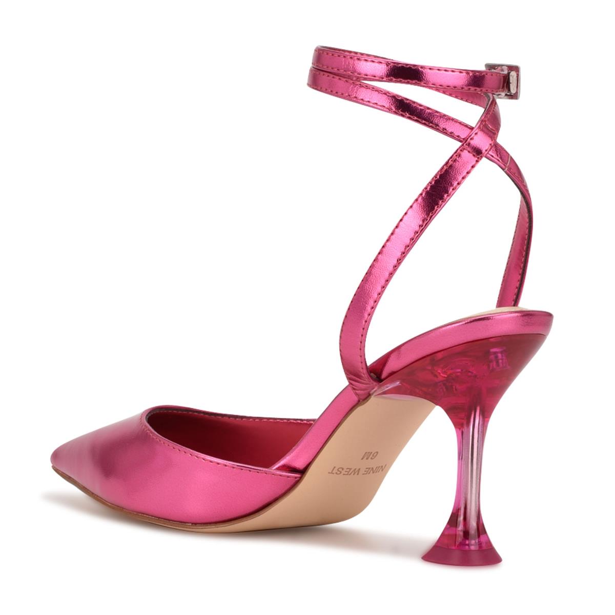 Pink Women's Nine West Harlowe Ankle Strap Pumps | MUZN32168