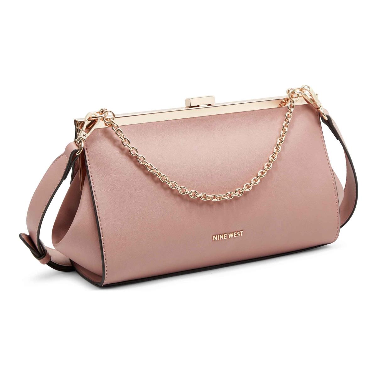 Pink Women's Nine West Mallorie Fram Crossbody Bags | KNFT02987