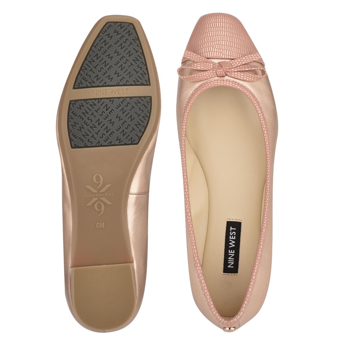 Pink Women's Nine West Olly 9x9 Ballet Ballet Flats | OLXI38207