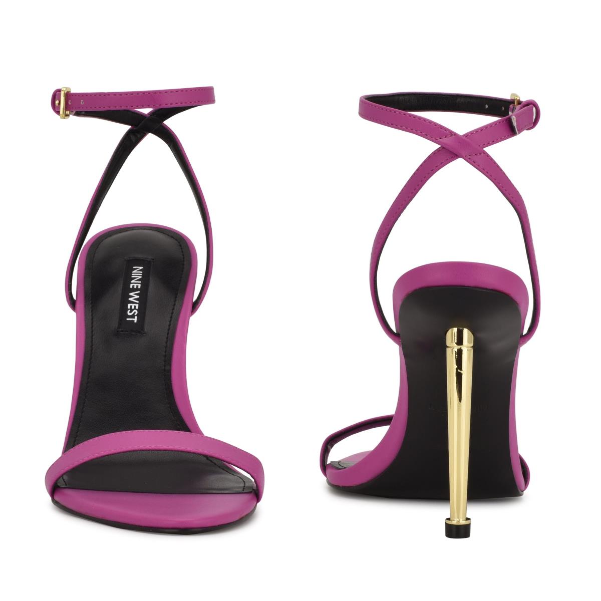 Pink Women's Nine West Reina Ankle Strap Sandals | DGKQ24735