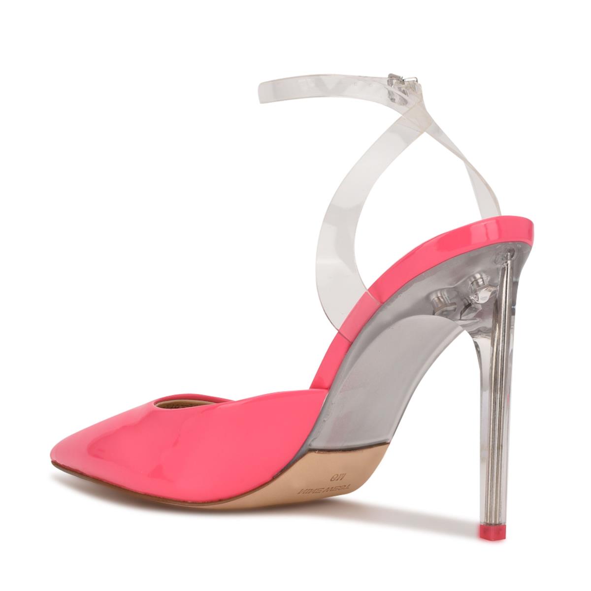 Pink Women's Nine West Sparkea Ankle Strap Pumps | WXBL71905