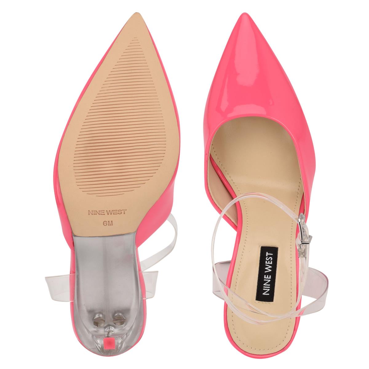 Pink Women's Nine West Sparkea Ankle Strap Pumps | WXBL71905