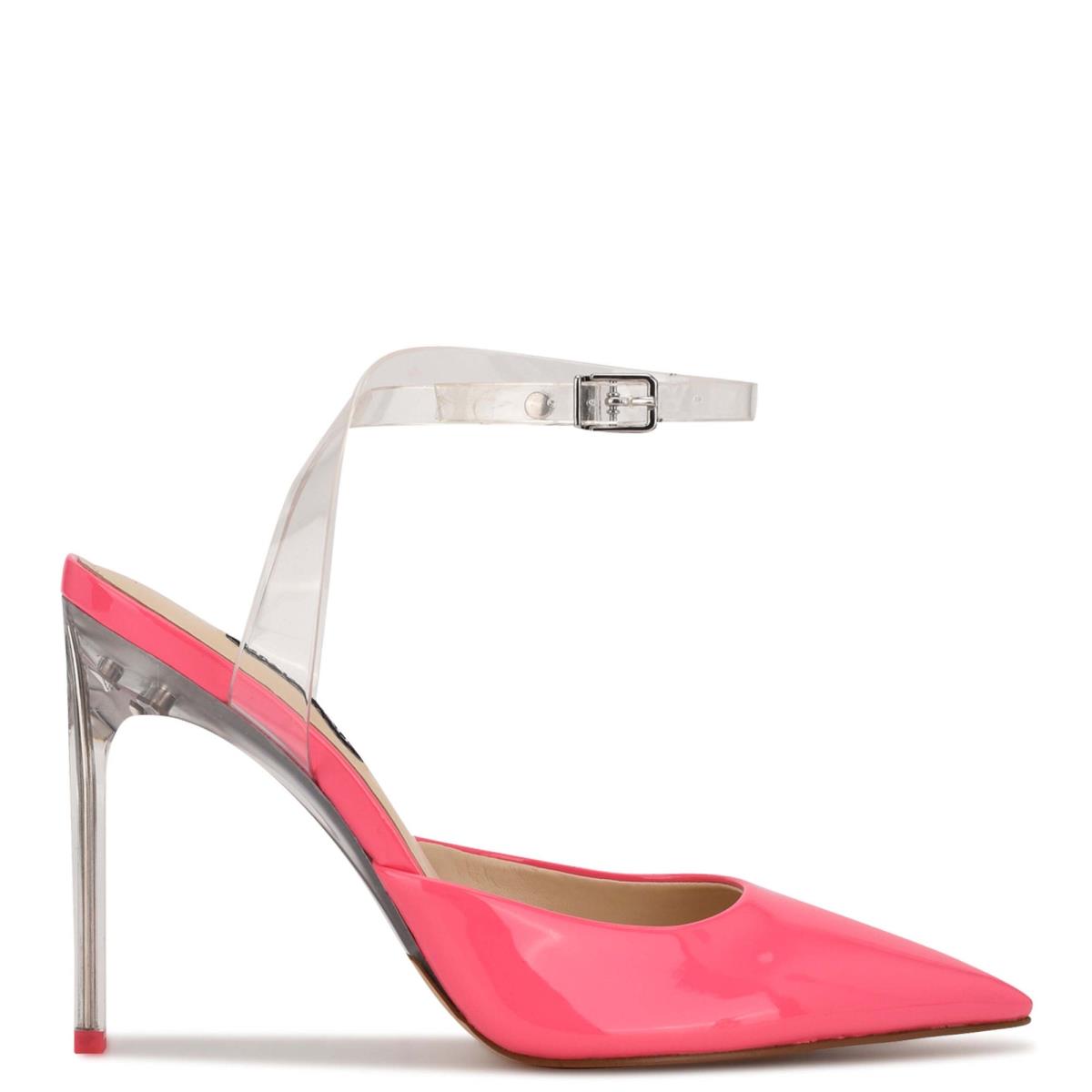 Pink Women\'s Nine West Sparkea Ankle Strap Pumps | WXBL71905