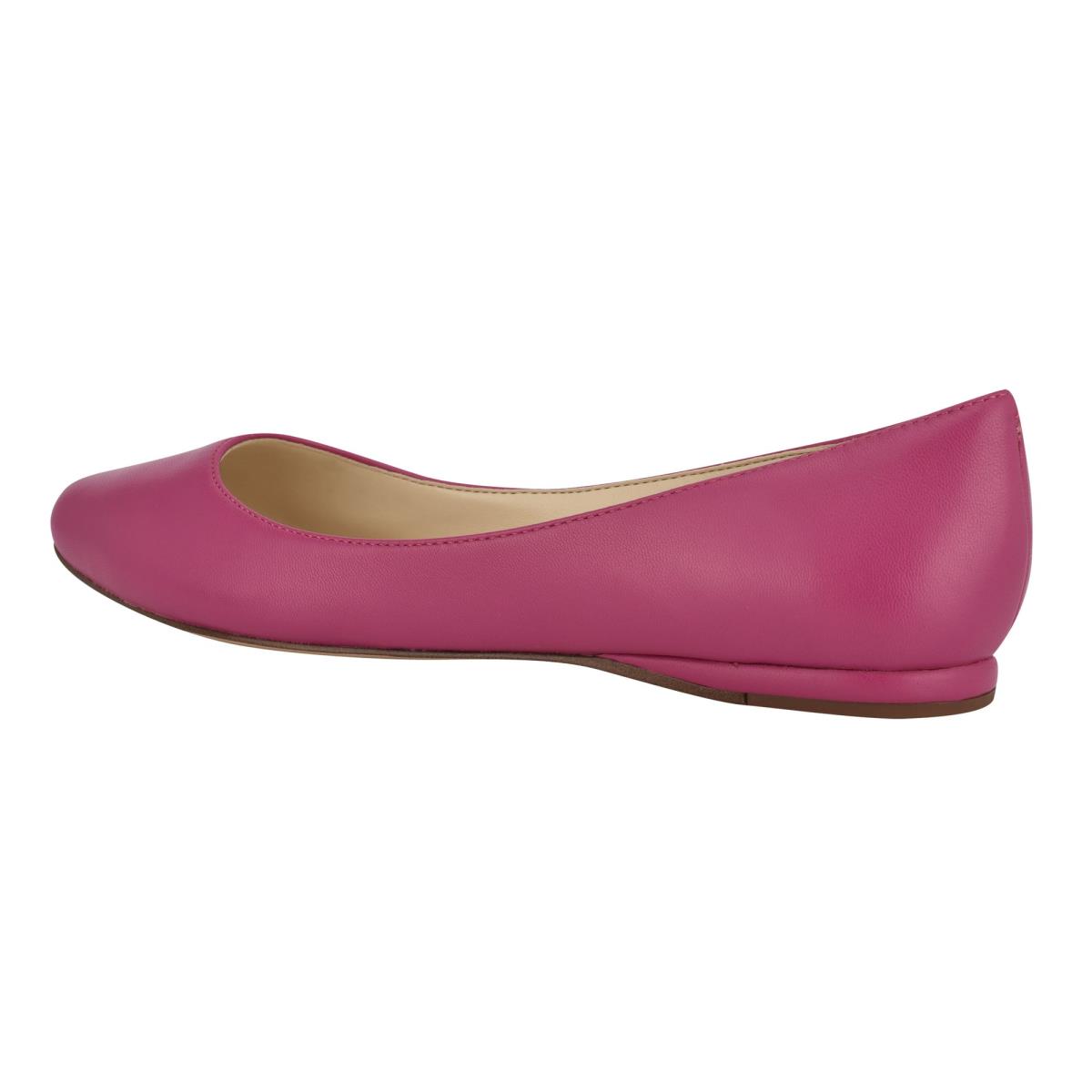 Pink Women's Nine West Speakup Almond Toe Ballet Flats | LSNO73960