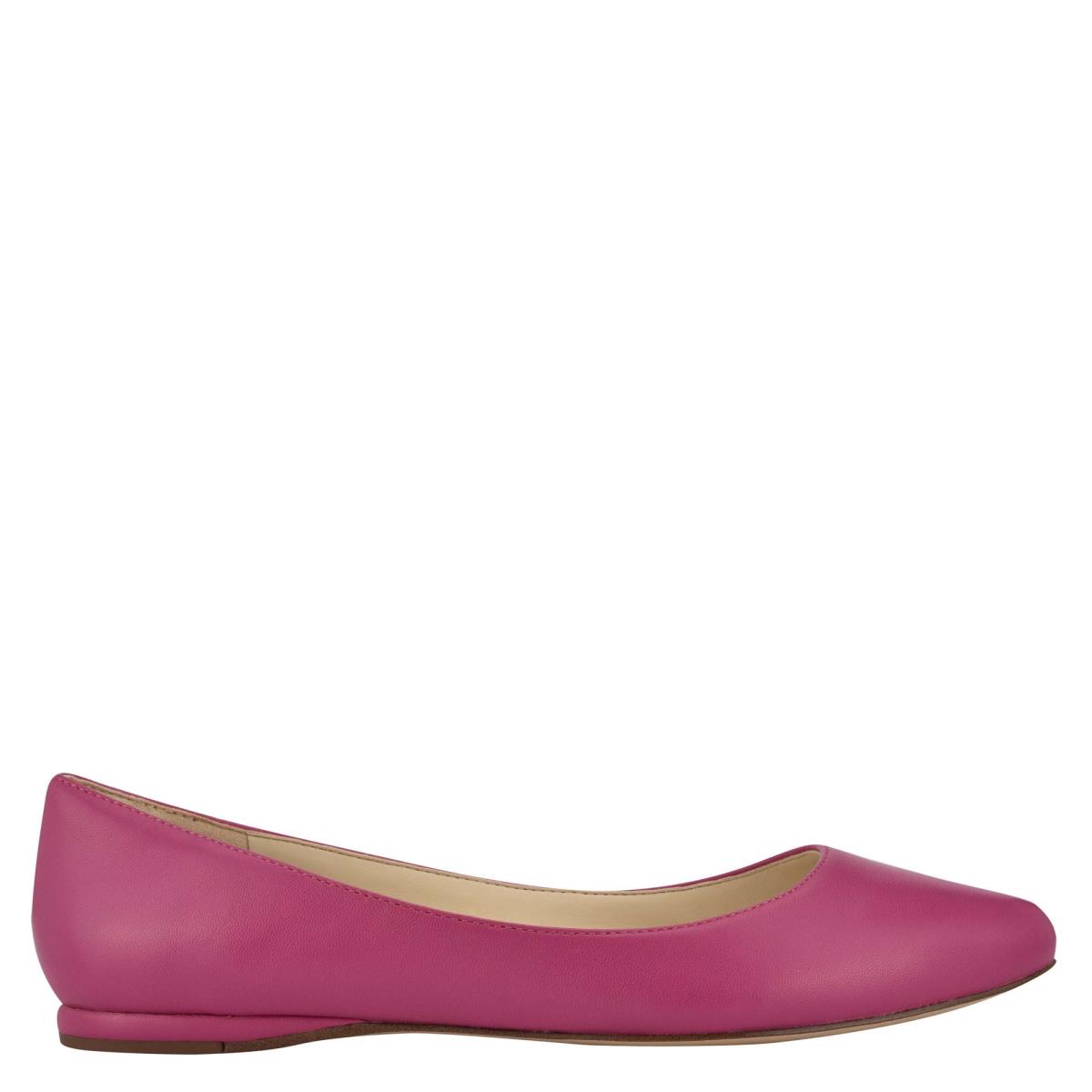 Pink Women\'s Nine West Speakup Almond Toe Ballet Flats | LSNO73960