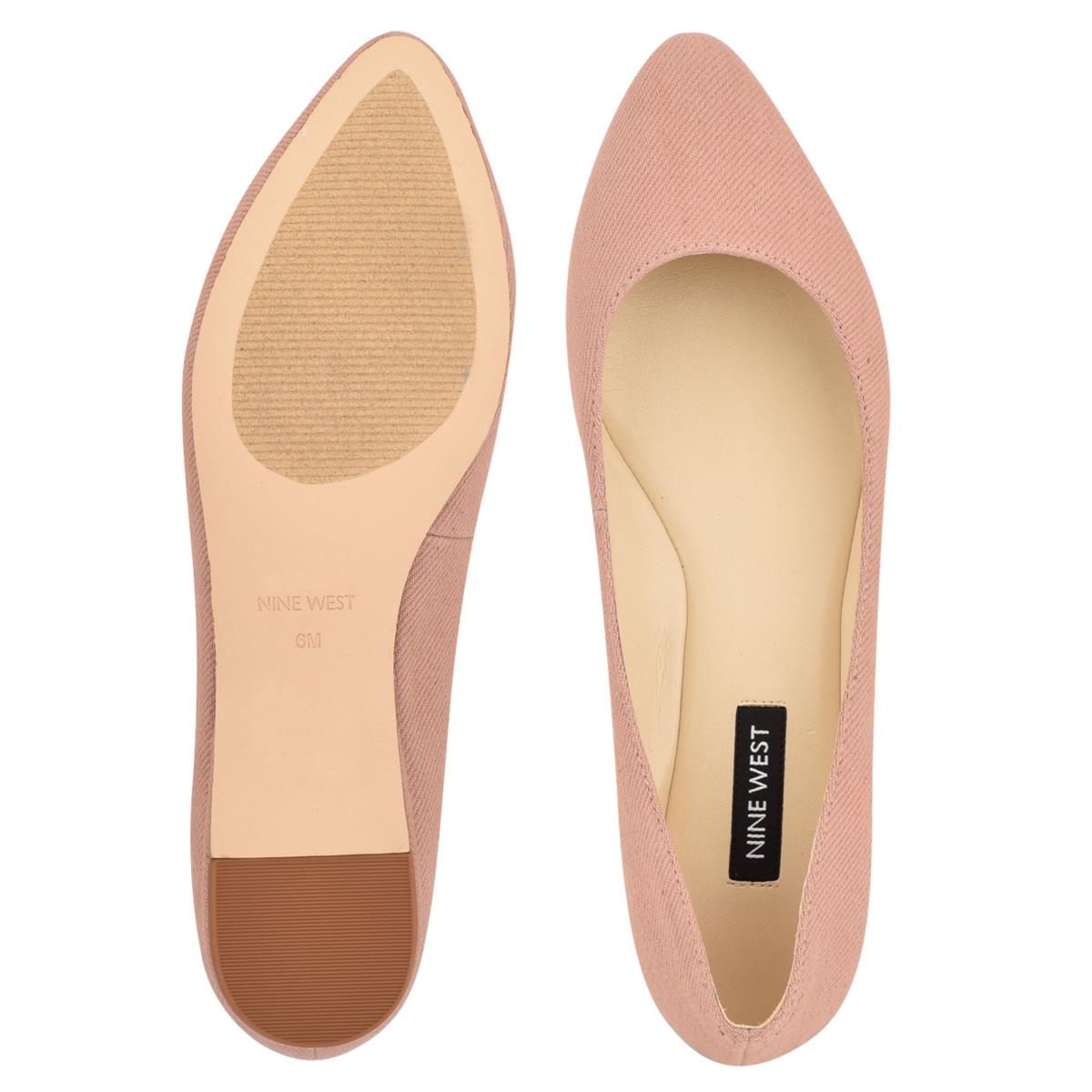 Pink Women's Nine West Speakup Almond Toe Ballet Flats | YDNB49328