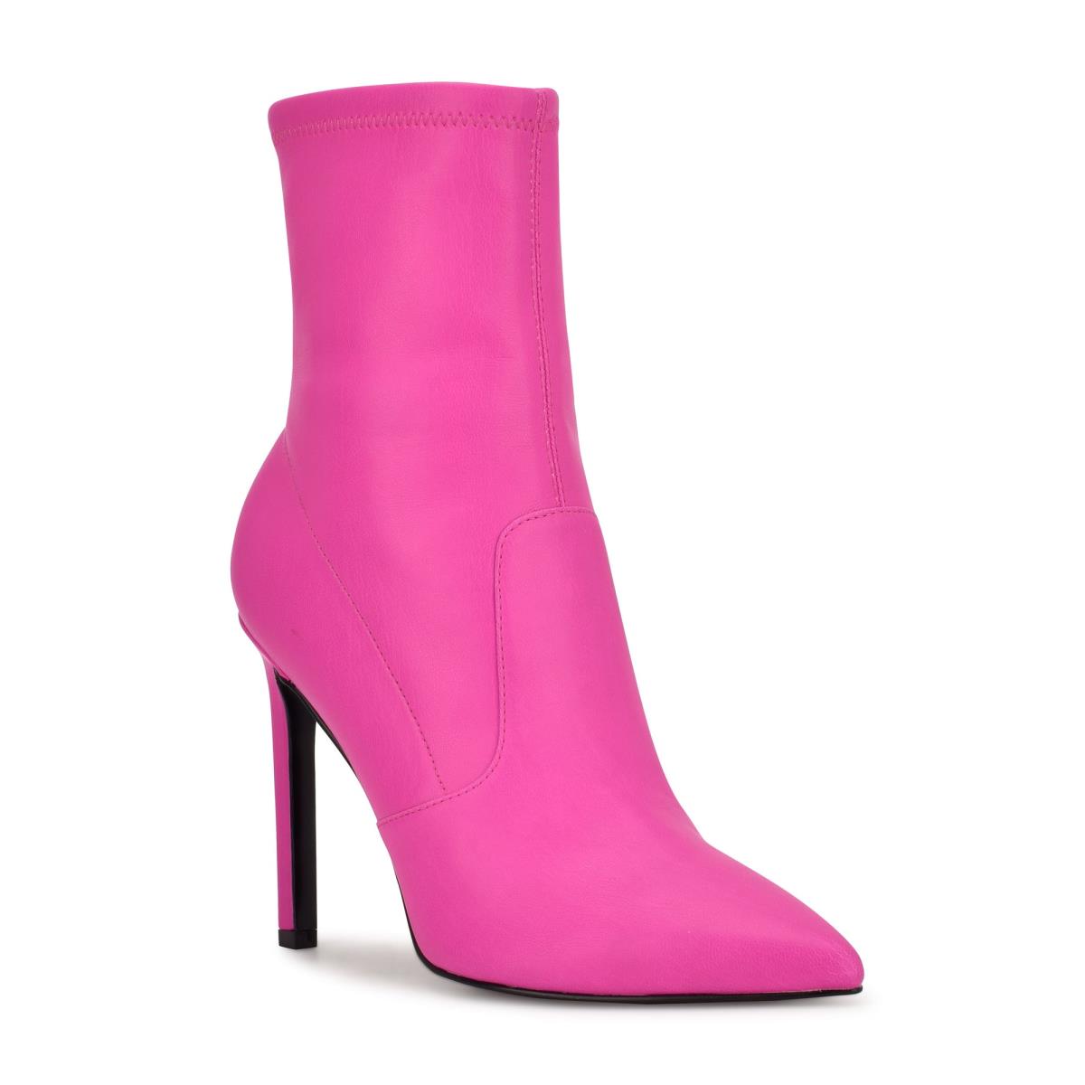 Pink Women's Nine West Teoy Dress Booties | WXJS97543