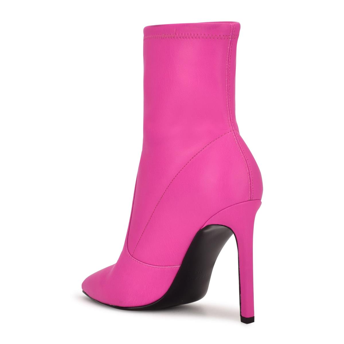 Pink Women's Nine West Teoy Dress Booties | WXJS97543