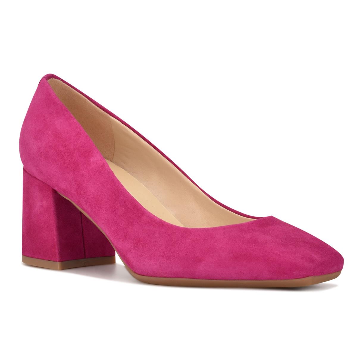 Pink Women's Nine West Vibe 9x9 Block Heel Pumps | DKGZ04753