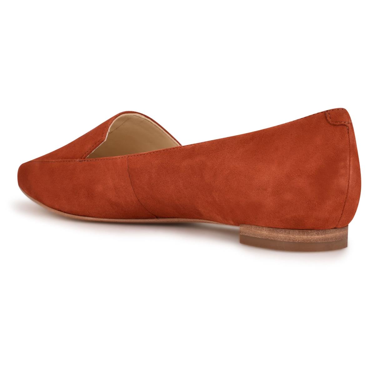 Red Women's Nine West Abay Smoking Flats | IWXQ51326